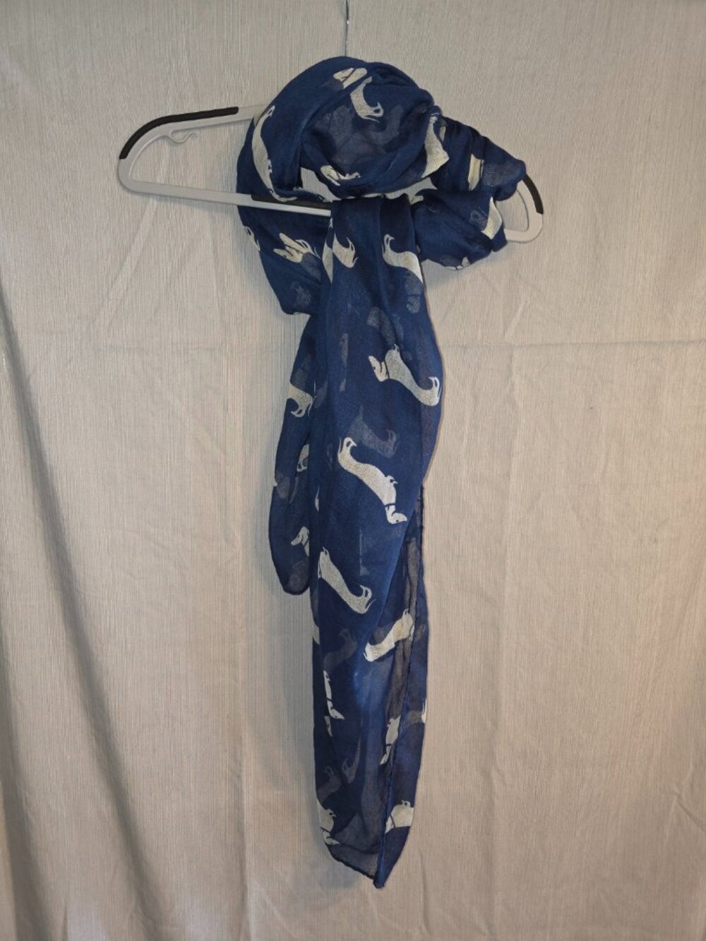 Dachshunds Navy Scarf Dog Lovers Shawl Accessory by Miss Scarf QQ - Picture 2 of 8